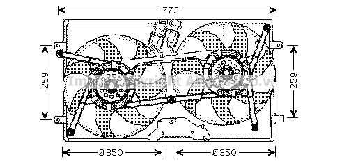 AVA QUALITY COOLING Ventilators, Motora dzesēšanas sistēma VW7505